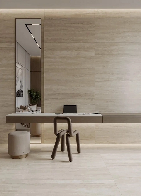 Плитка керамогранит Kerranova Po Dusham K-2130/MR/600x1200x10 (1,44 кв.м.) под травертин