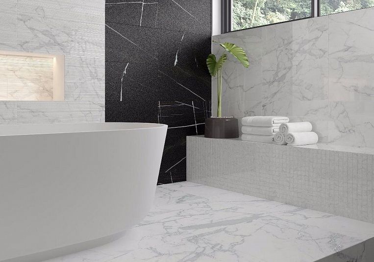 Мозаика керамогранит Kerranova Marble Trend Silver River K-1006 m01 MR 300x300x10 под мрамор